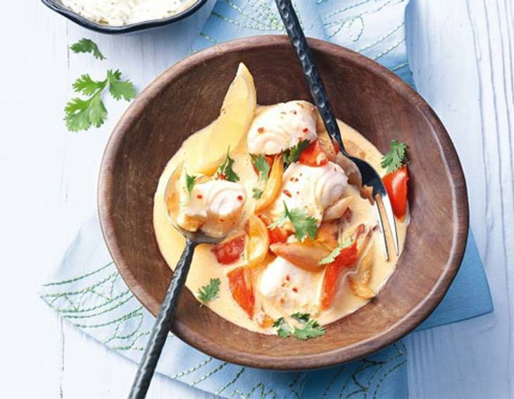 Fisch-Curry thailändische Art aus dem Dampfgarer Fisch-Curry thailändische Art aus dem Dampfgarer
