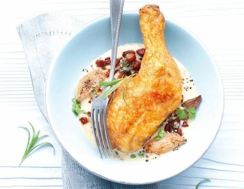 Hähnchen in Weißweinsauce