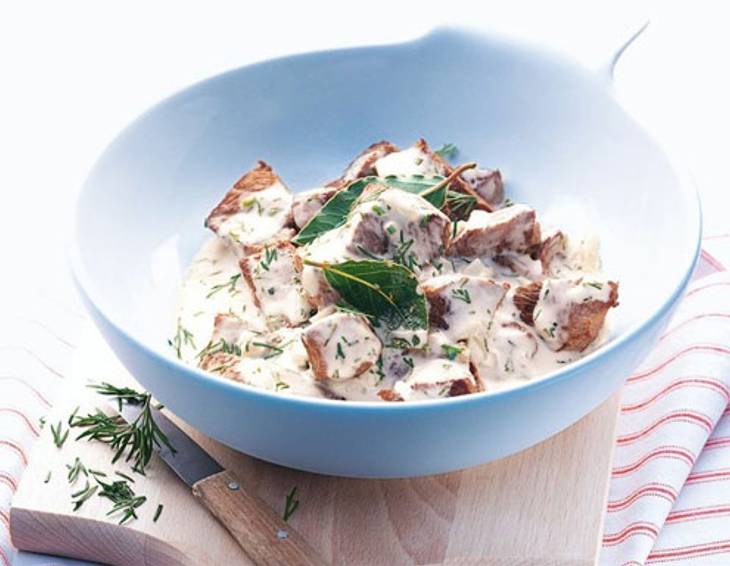 Schwedisches Lammragout in Dillsauce aus dem Dampfgarer Schwedisches Lammragout in Dillsauce aus dem Dampfgarer