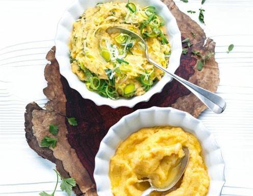 Käse-Lauch-Polenta