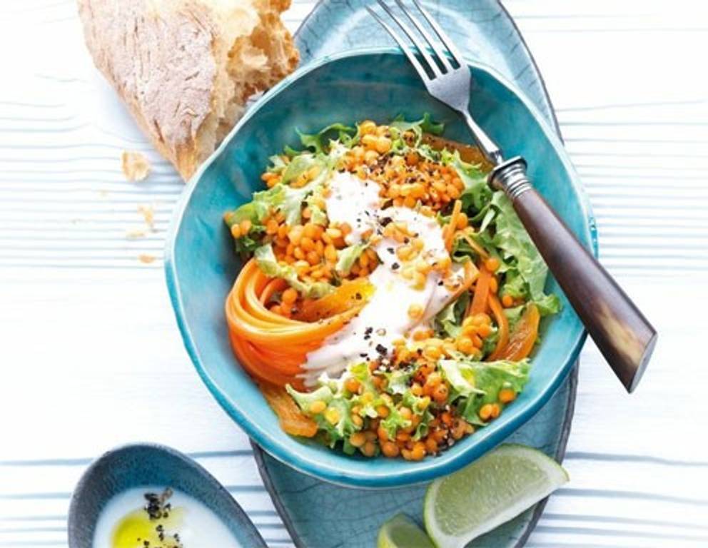 Lauwarmer Linsensalat aus dem Dampfgarer Lauwarmer Linsensalat aus dem Dampfgarer