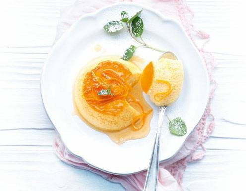 Orangenflan aus dem Dampfgarer