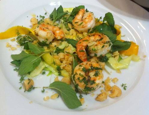 Garnelen-Zucchini-Chili-Salat