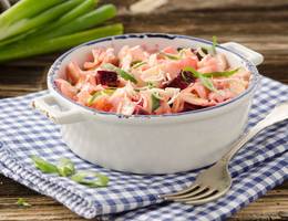 Schinkenfleckerln mit Roten Rüben Schinkenfleckerln mit Roten Rüben