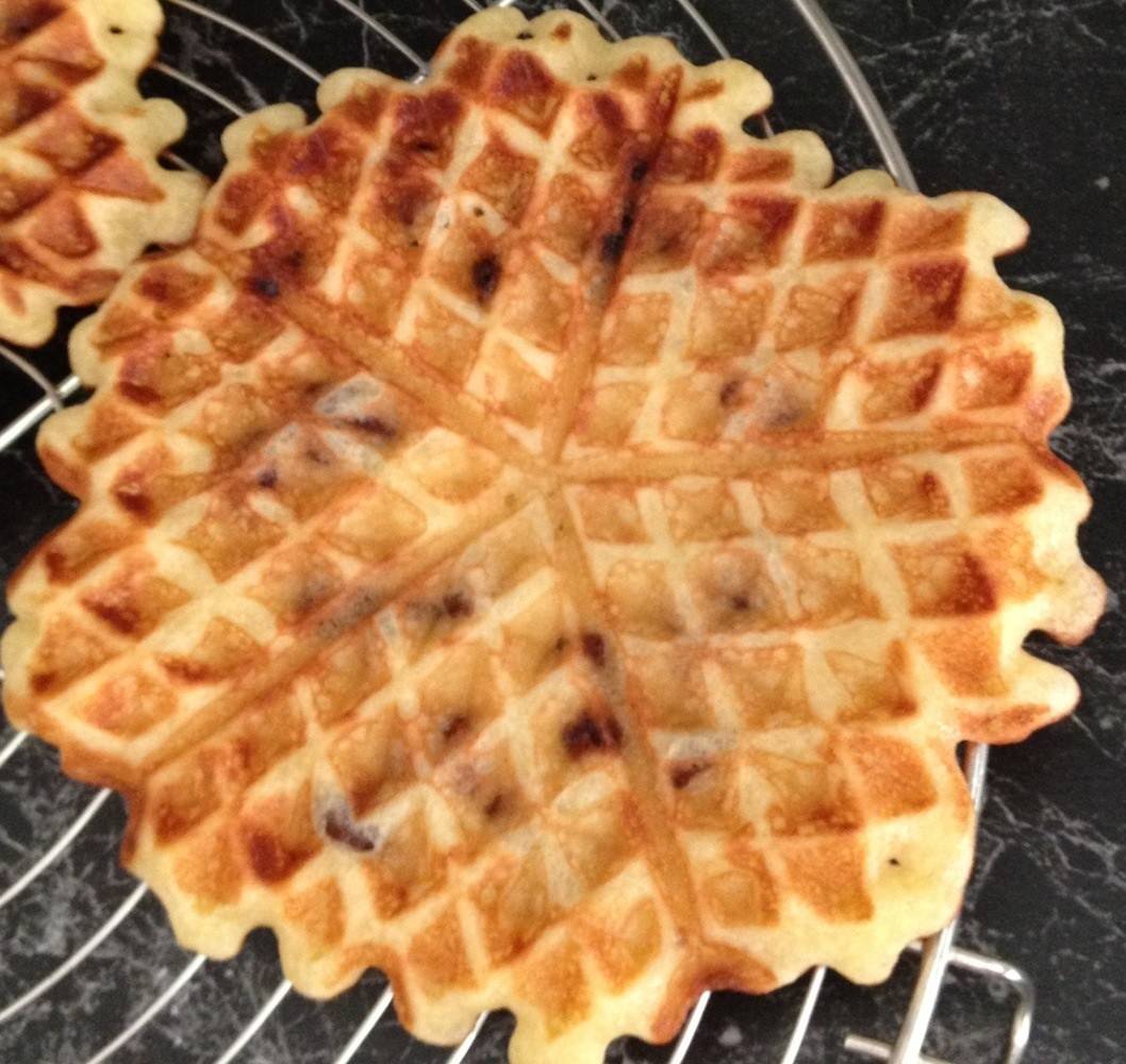 Waffeln mit Rosinen