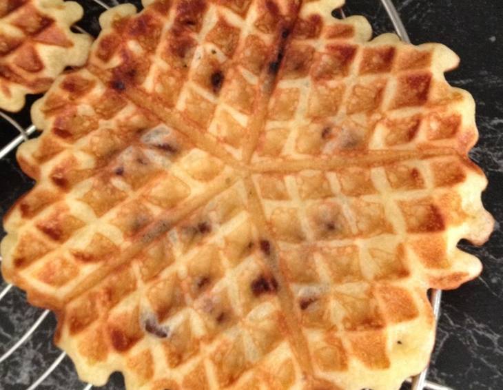 Waffeln mit Rosinen