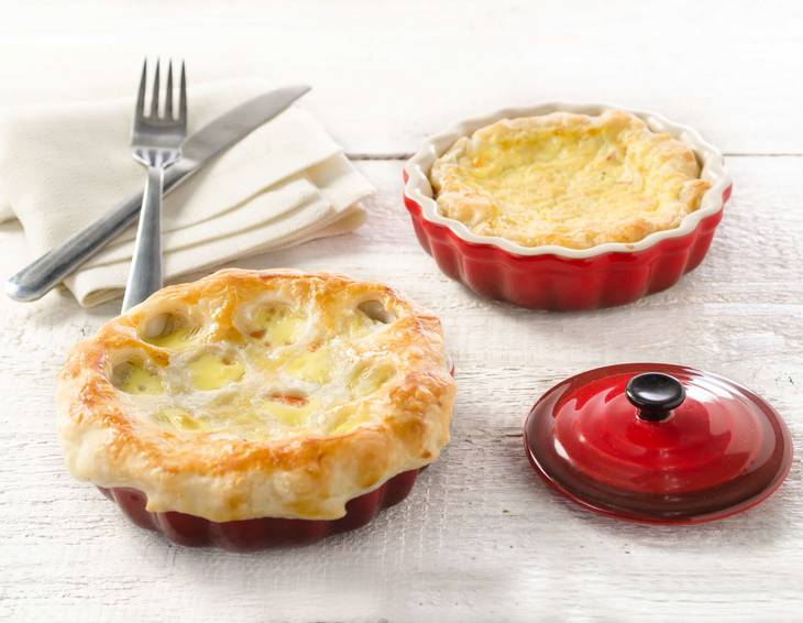 Quiches mit Zwiebeln und Räucherlachs