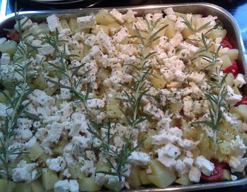 Sommergemüse mit Feta Sommergemüse mit Feta