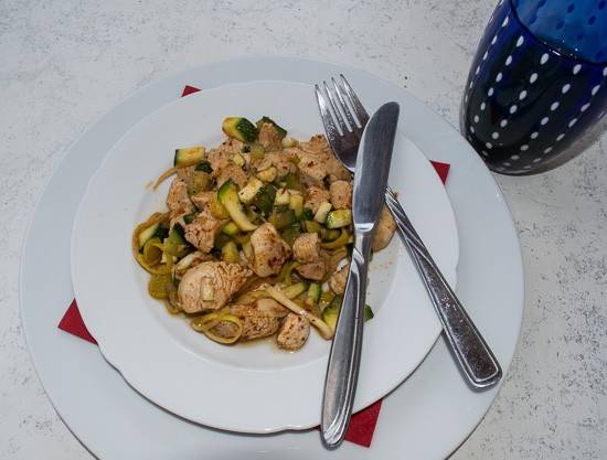 Schnelle Putenpfanne mit Zucchini Rezept - ichkoche.at