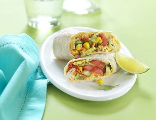 Bunter Gemüse-Curry-Wrap Rezept