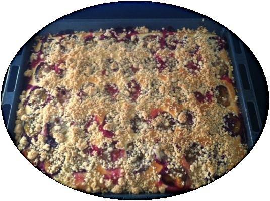 Zwetschkenkuchen mit Crumble Rezept - ichkoche.de Zwetschkenkuchen mit Crumble Rezept - ichkoche.de