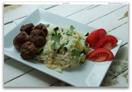Türkischer Reis mit Lammbällchen