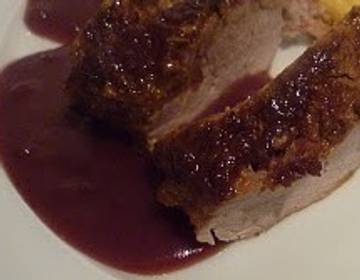 Schweinsfilet mit Lebkuchensauce und Süßkartoffelpüree Schweinsfilet mit Lebkuchensauce und Süßkartoffelpüree