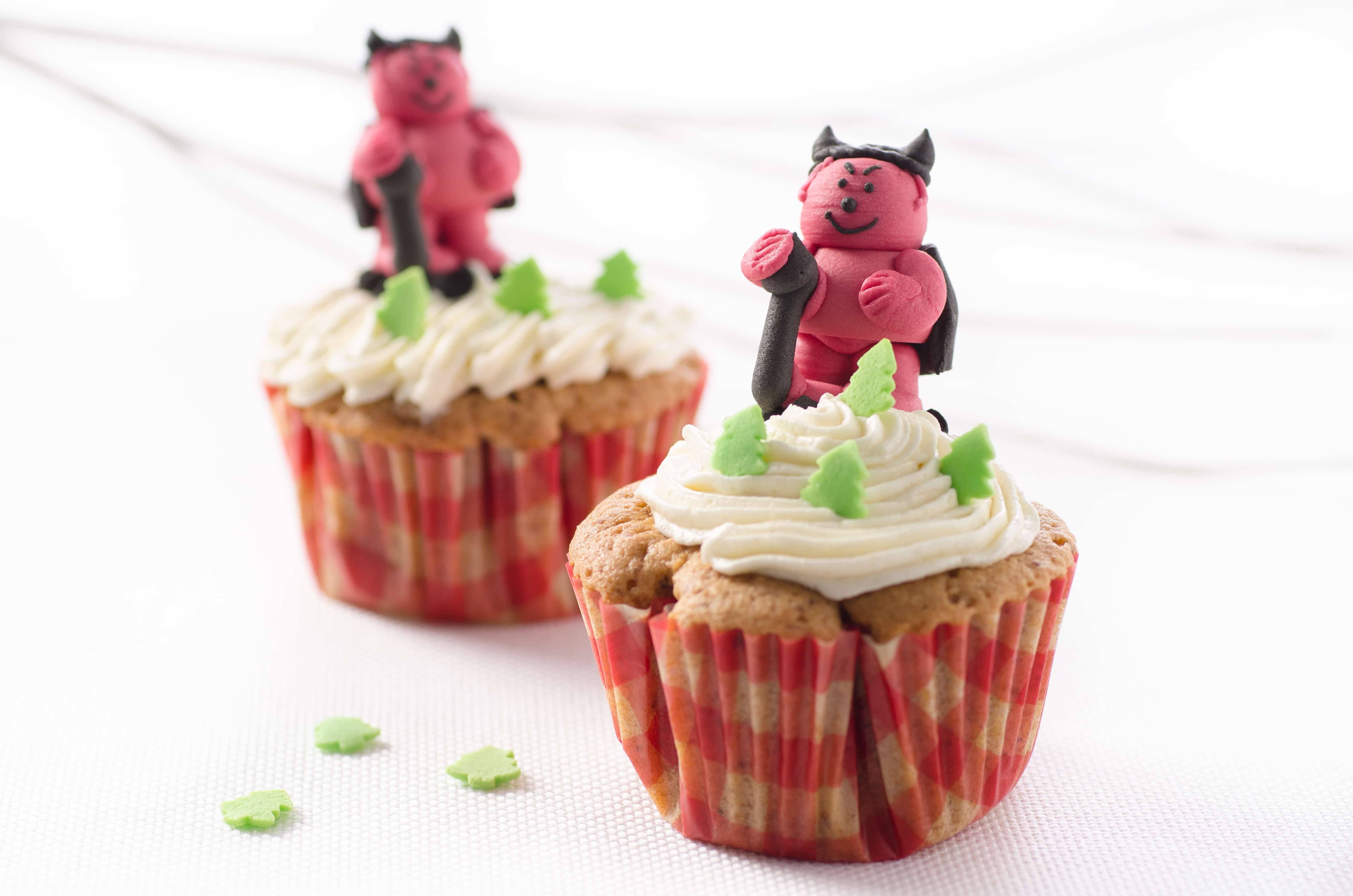 Scharfe Krampus Cupcakes