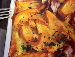 Kürbisauflauf mit Schinkenspeck Kürbisauflauf mit Schinkenspeck