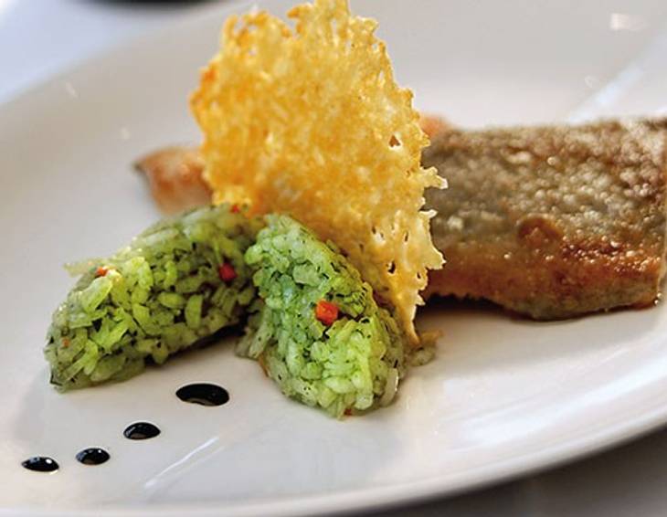 Saiblingsfilet mit Risotto Saiblingsfilet mit Risotto