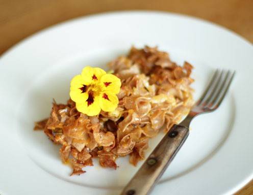 Dinkelfleckerl-Käse-Auflauf
