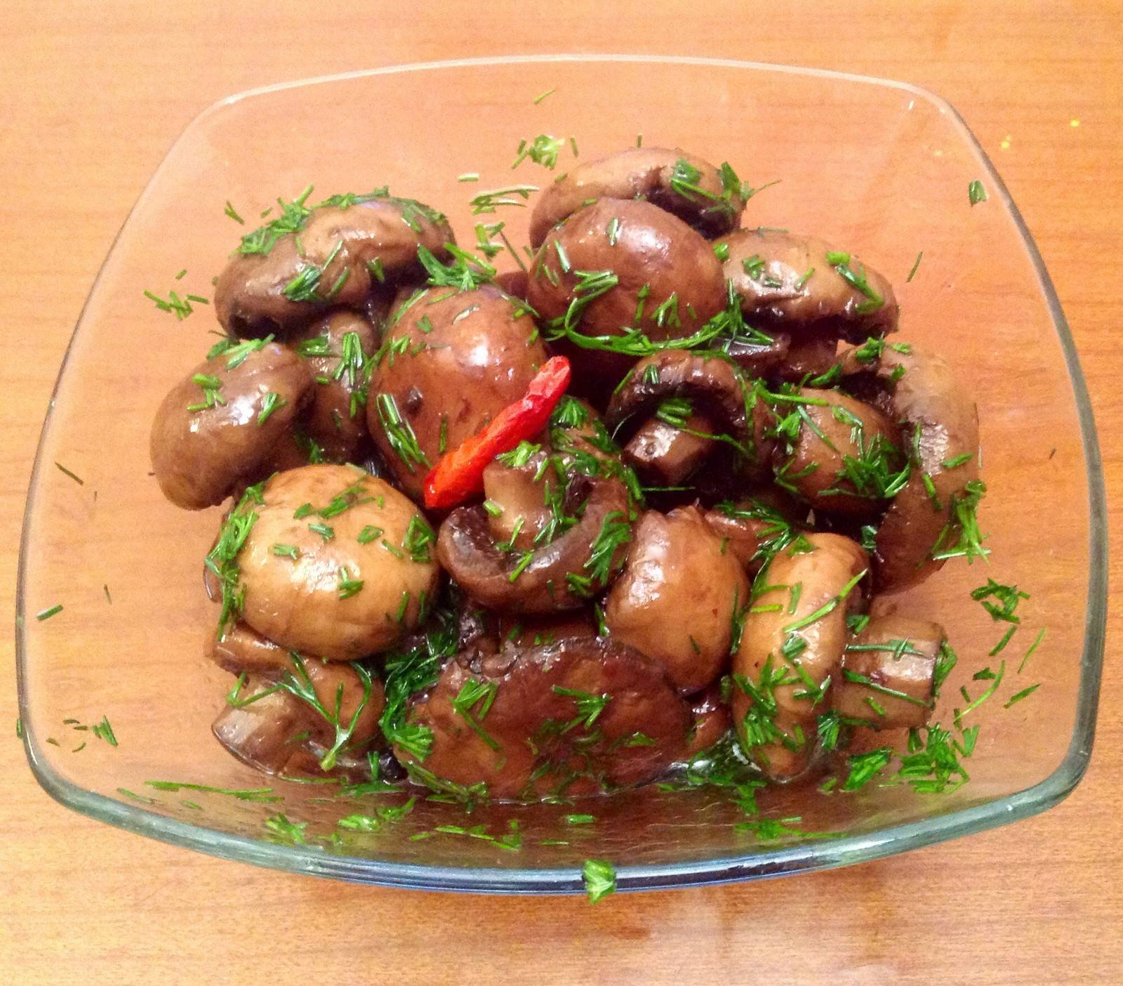Scharf marinierte Champignons Rezept - ichkoche