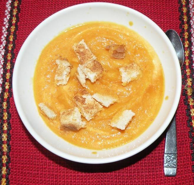 Hokkaidobrei mit Toaststückchen
