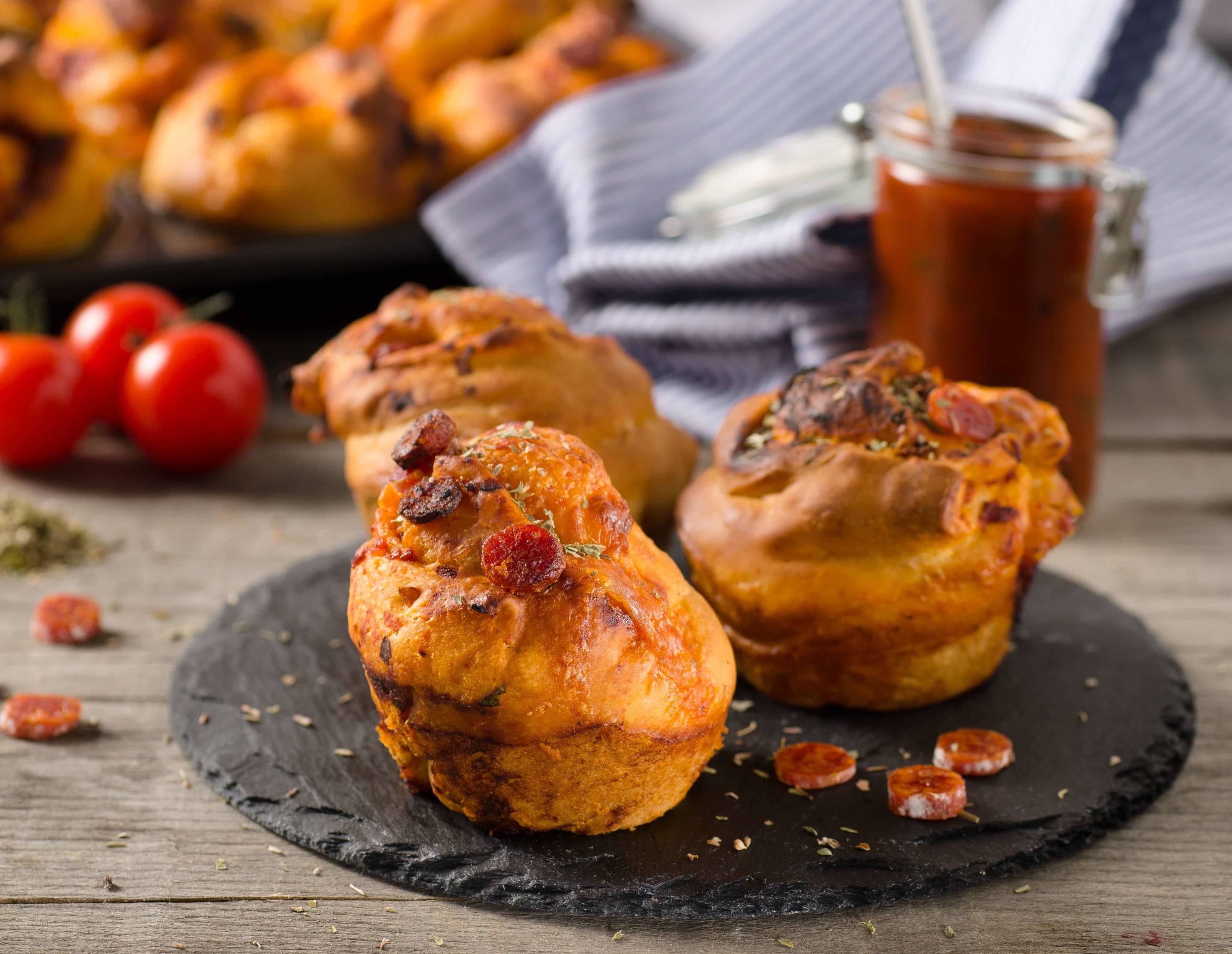 Pizza-Muffins Rezept