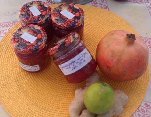 Granatapfelmarmelade mit Ingwer und Limette Rezept - ichkoche.at Granatapfelmarmelade mit Ingwer und Limette Rezept - ichkoche.at