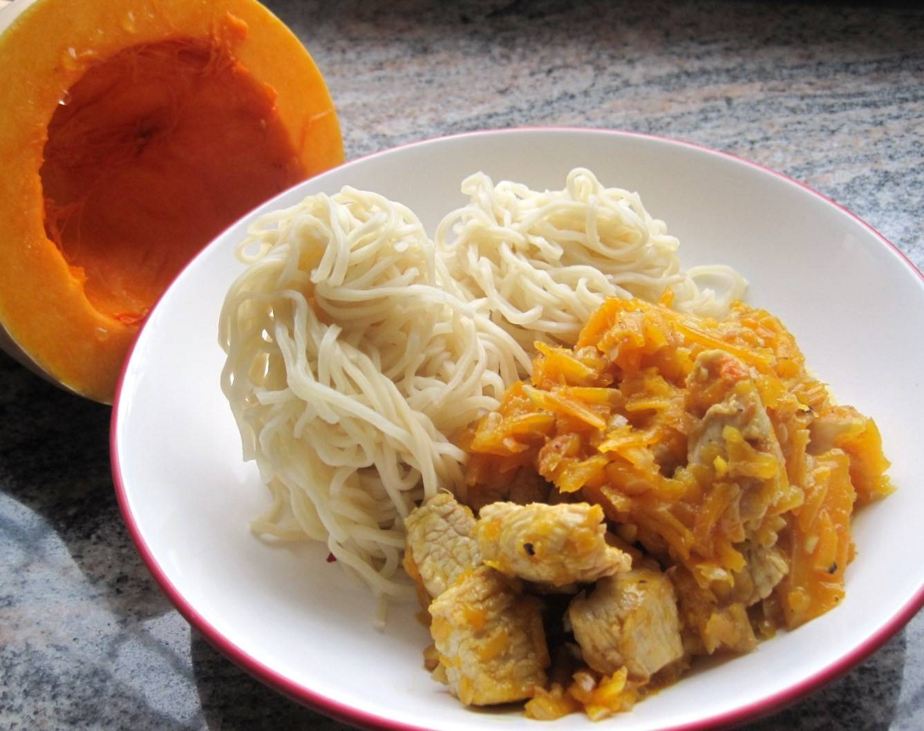 Pute mit Orangen-Kürbisgemüse