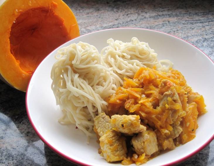 Pute mit Orangen-Kürbisgemüse Pute mit Orangen-Kürbisgemüse