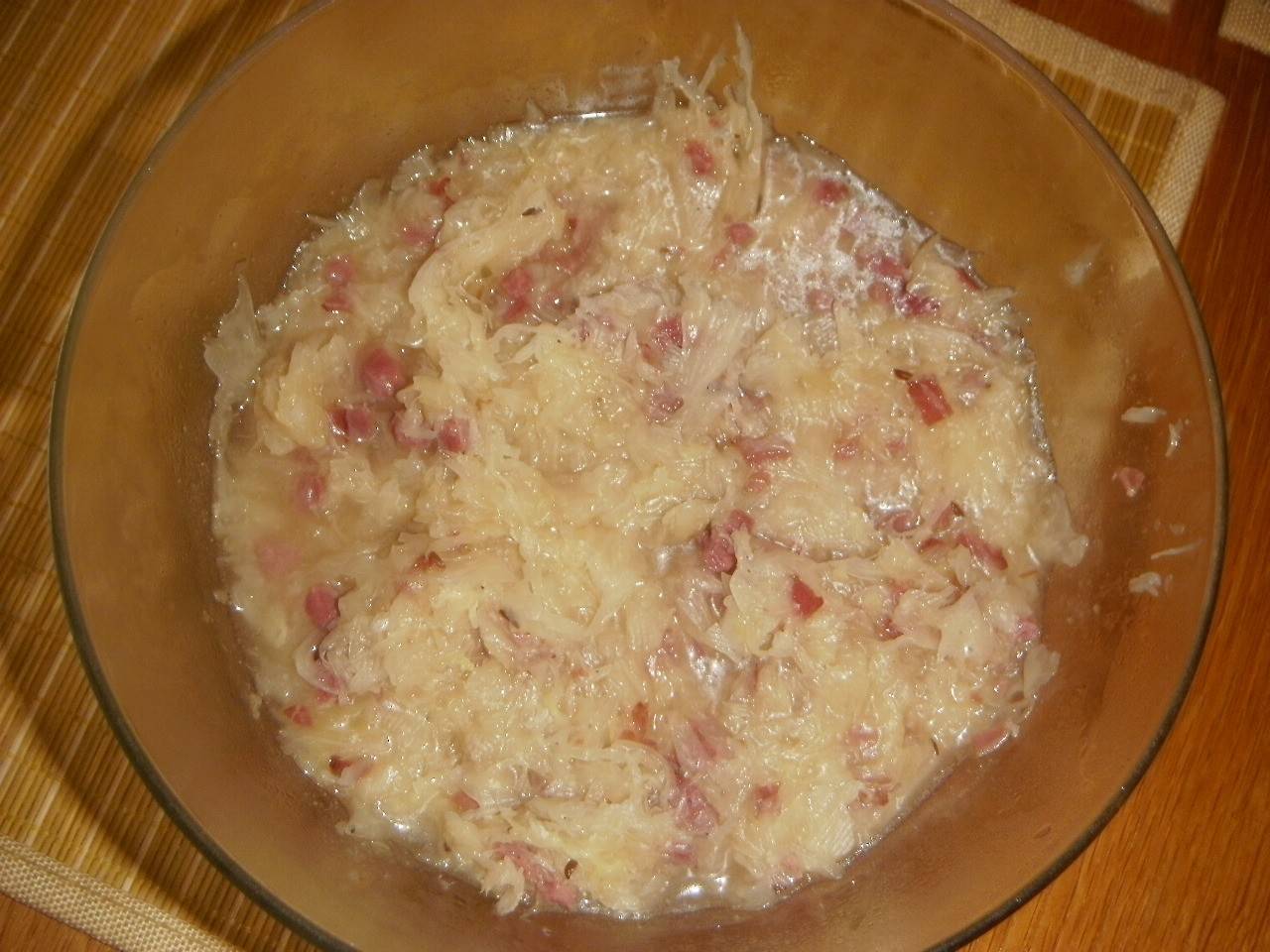 Warmer Krautsalat mit Rohschinken