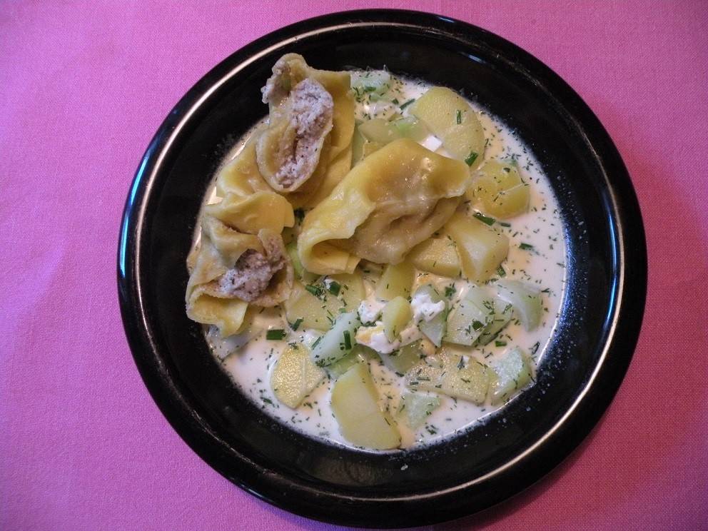Kohlrabigemüse mit Fleischtascherln Rezept - ichkoche.ch