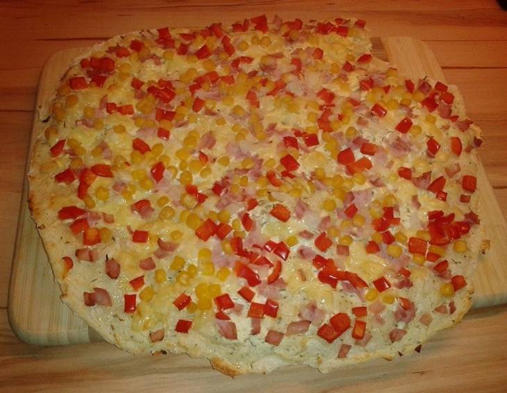 Flammkuchen mit Paprika/Schinken