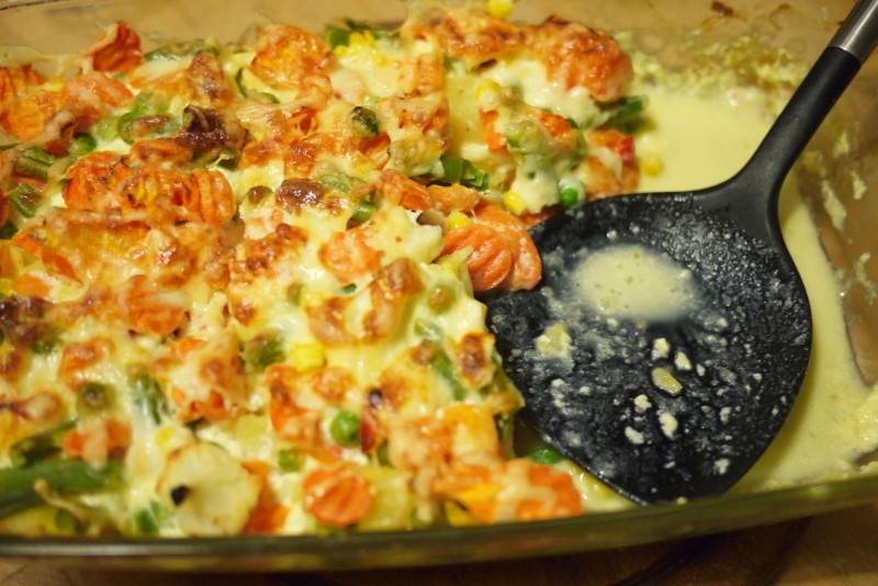 Überbackener Gemüseauflauf