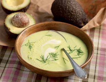 Warme Avocadosuppe Warme Avocadosuppe