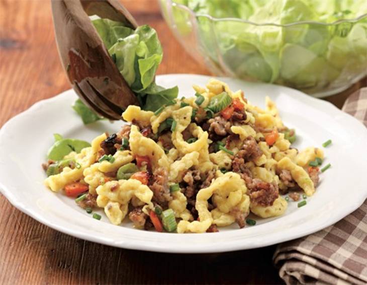 Bunte Fleischspätzle Bunte Fleischspätzle