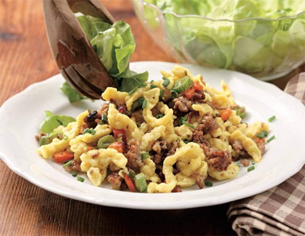 Bunte Fleischspätzle Bunte Fleischspätzle