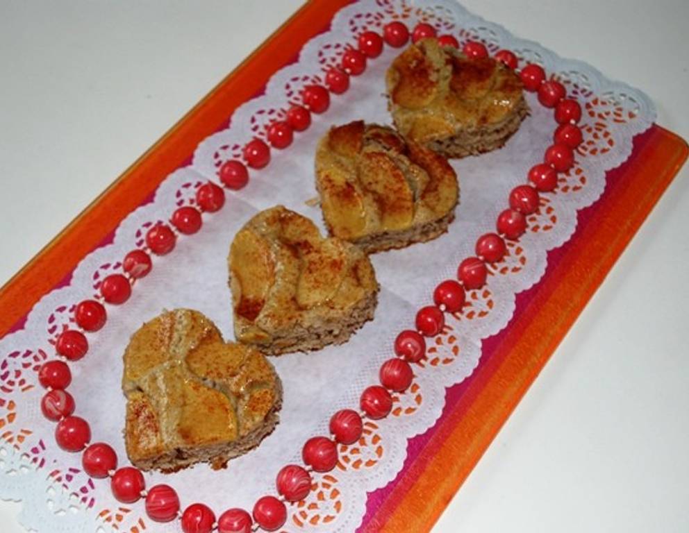 Hafer-Apfelkuchen-Herzen Hafer-Apfelkuchen-Herzen