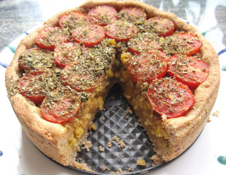 Quiche mit Linsen und Mais Quiche mit Linsen und Mais