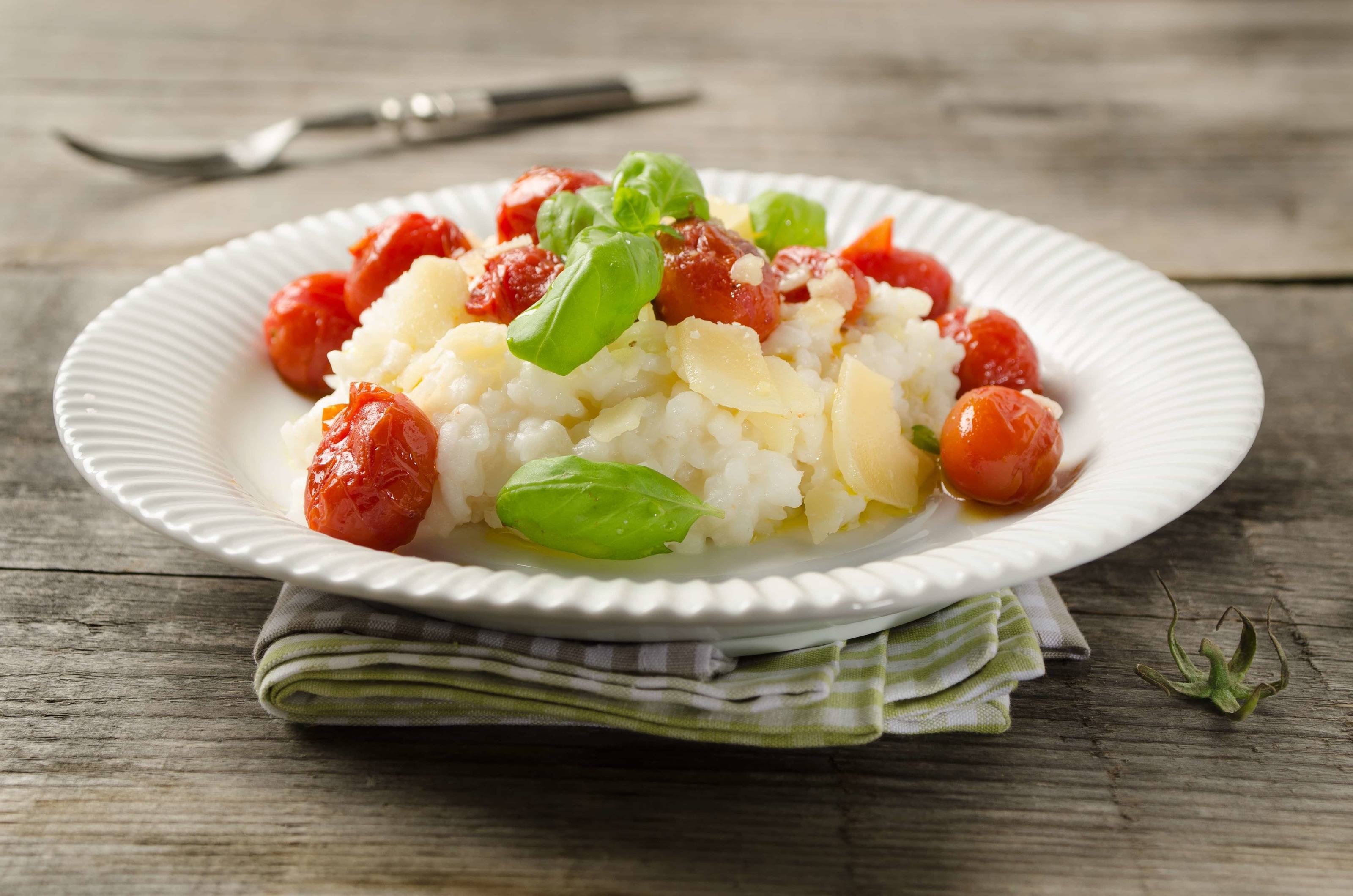 Paradeiser-Basilikum-Risotto Rezept