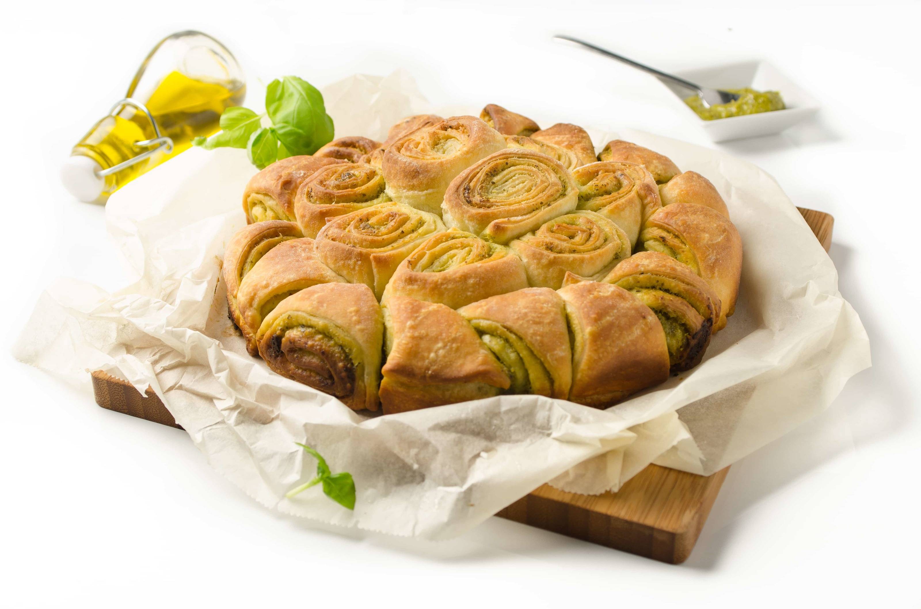Pizzablume mit Rucolapesto Rezept