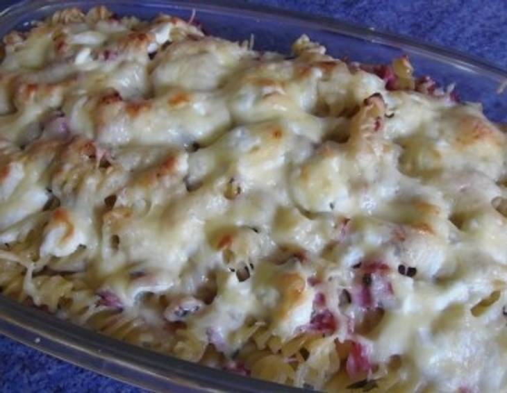 Überbackene Käse-Schinken-Nudeln Überbackene Käse-Schinken-Nudeln