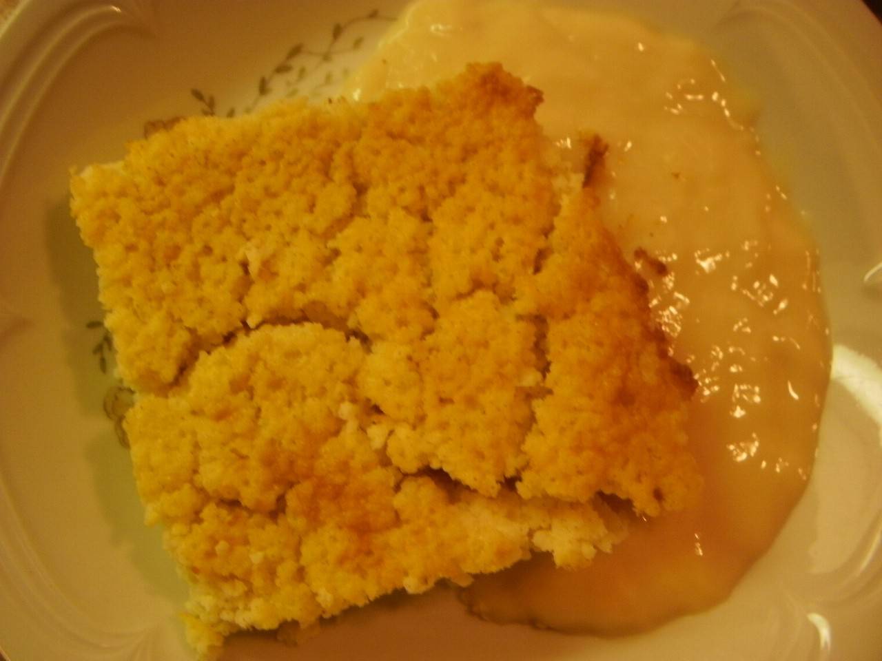 Hirseauflauf mit Vanillesauce