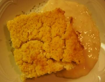 Hirseauflauf mit Vanillesauce Hirseauflauf mit Vanillesauce