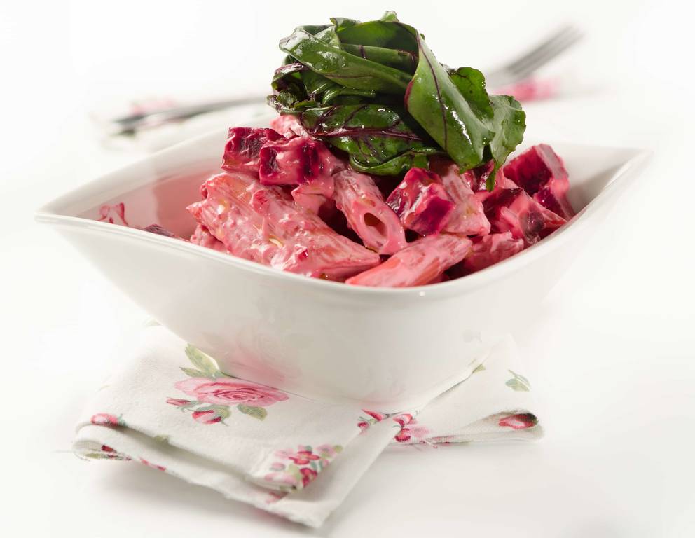 Penne mit Roten Rüben und Gin Penne mit Roten Rüben und Gin