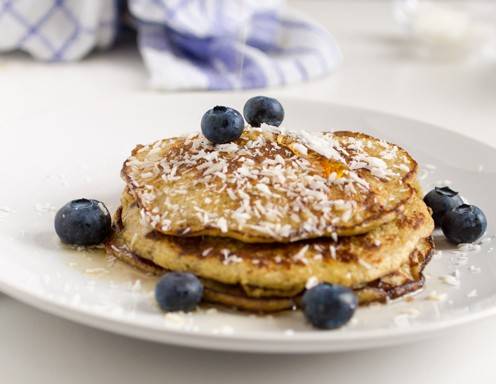 Bananen-Pancakes mit Heidelbeeren