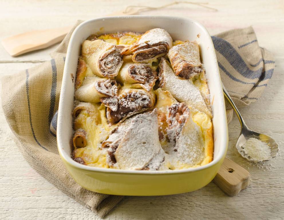 Süßer Bananen-Nutella-Auflauf Süßer Bananen-Nutella-Auflauf