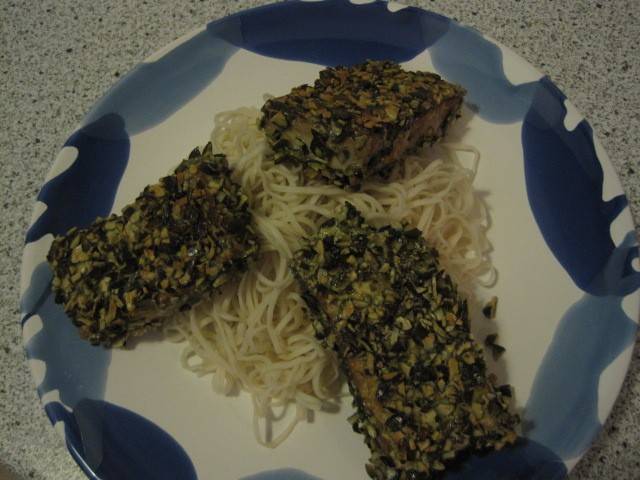 Tofu im Kürbiskernmantel