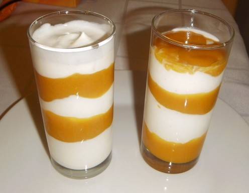 Joghurt-Mousse mit Sanddorn