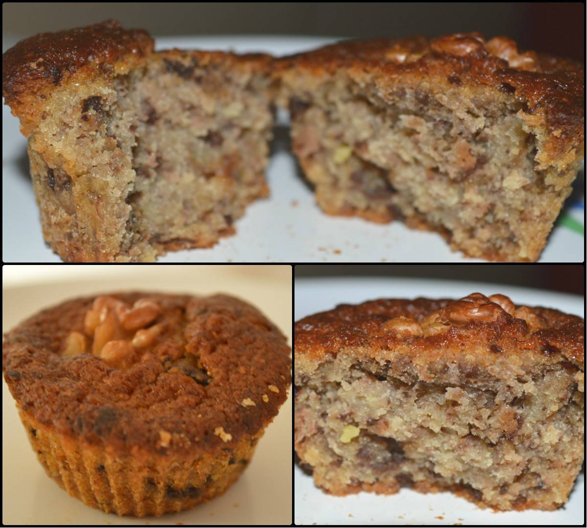 Bananen-Nuss-Schoko-Muffins Rezept - ichkoche.ch