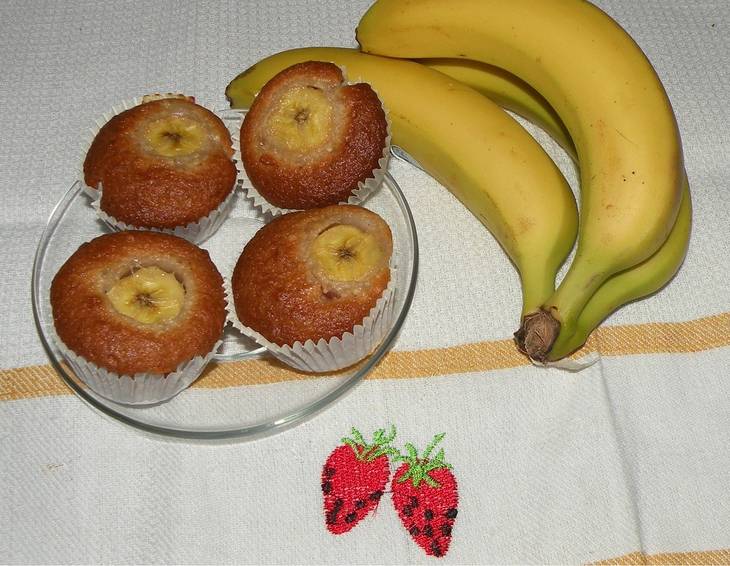 Bananen-Erdbeer-Muffins