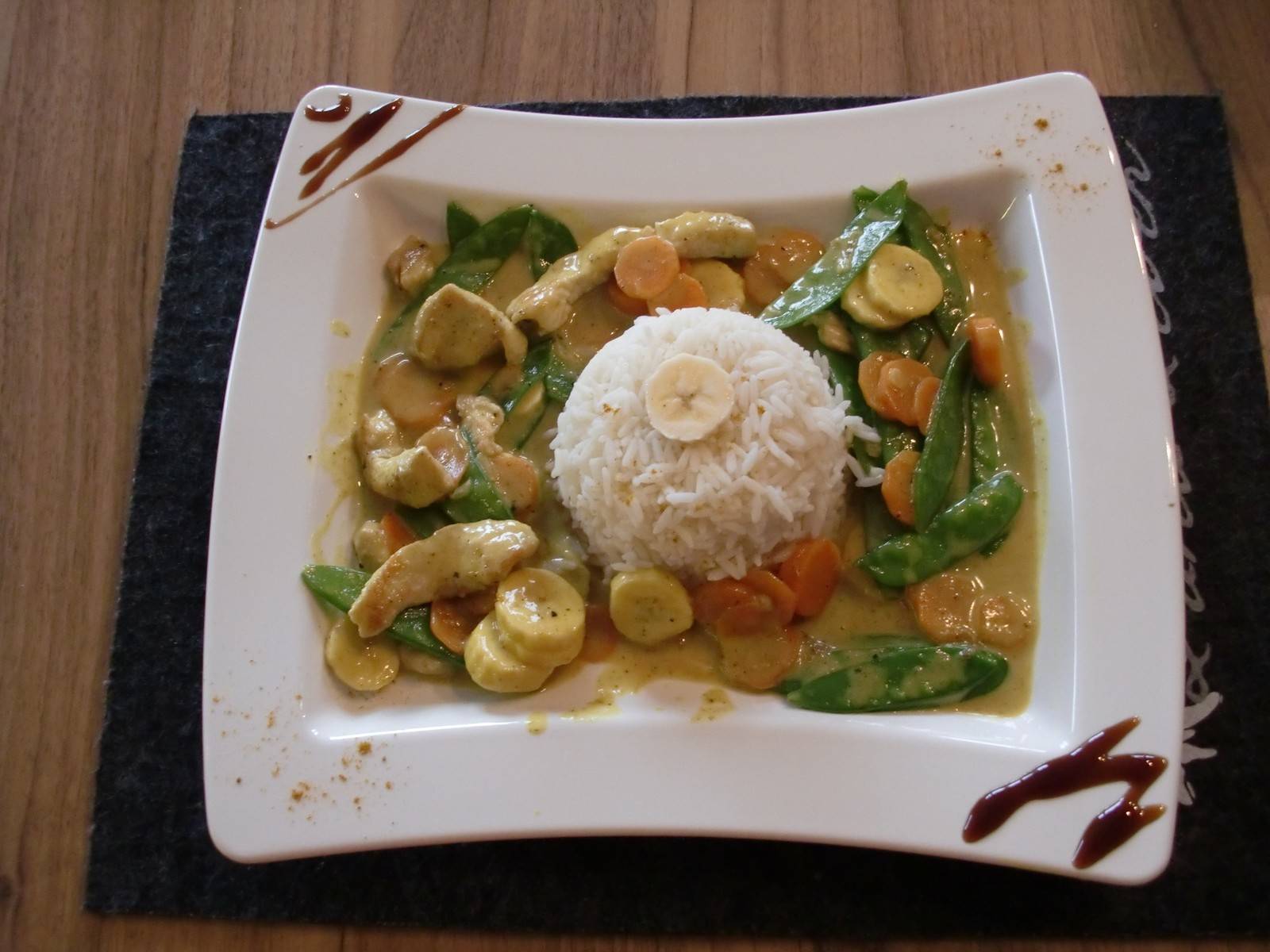 Putencurry mit Banane