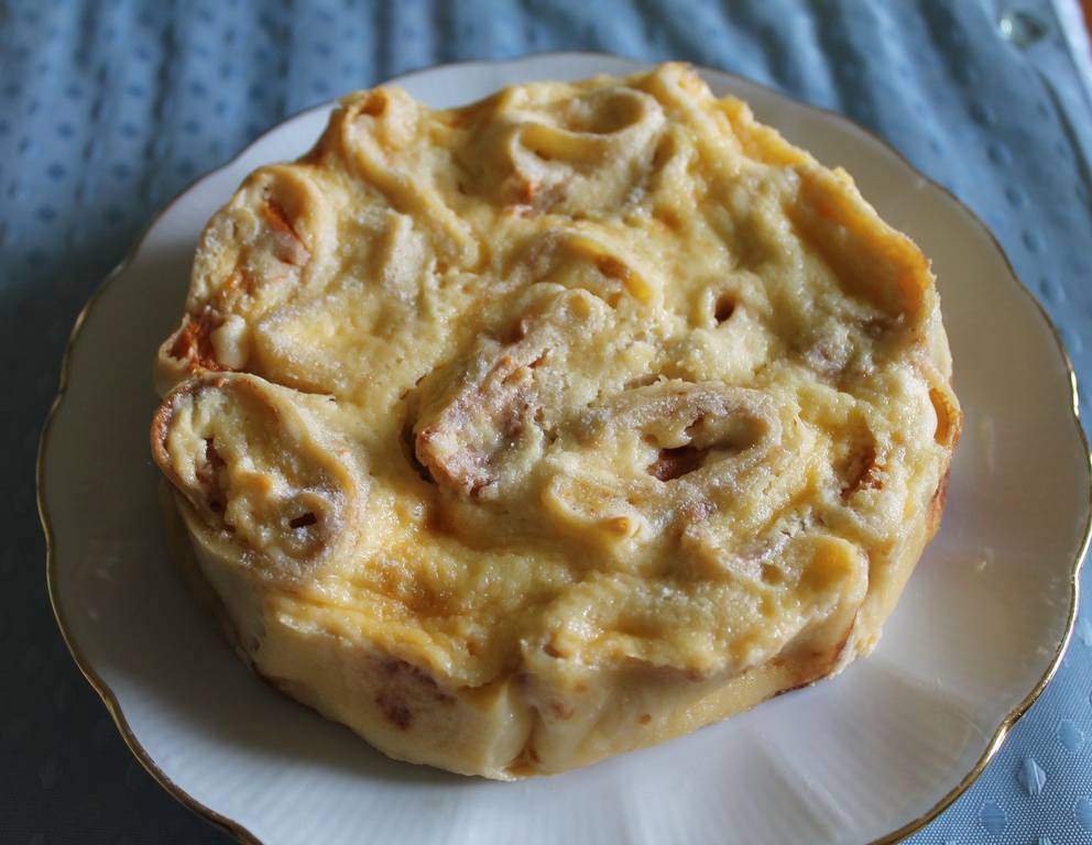 Überbackene Topfen-Marillen-Palatschinken Überbackene Topfen-Marillen-Palatschinken